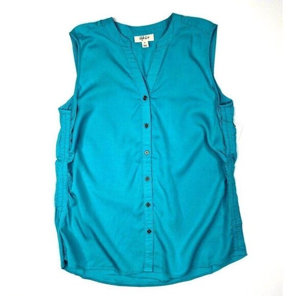 Style & Co Shirt Top Medium Sleeveless Relaxed‎ - Picture 1 of 5
